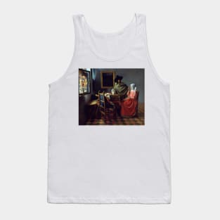 The Glass of Wine by Jan Vermeer Tank Top